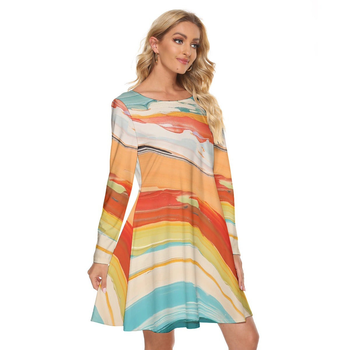 All-Over Print Women's Crew Neck Dress