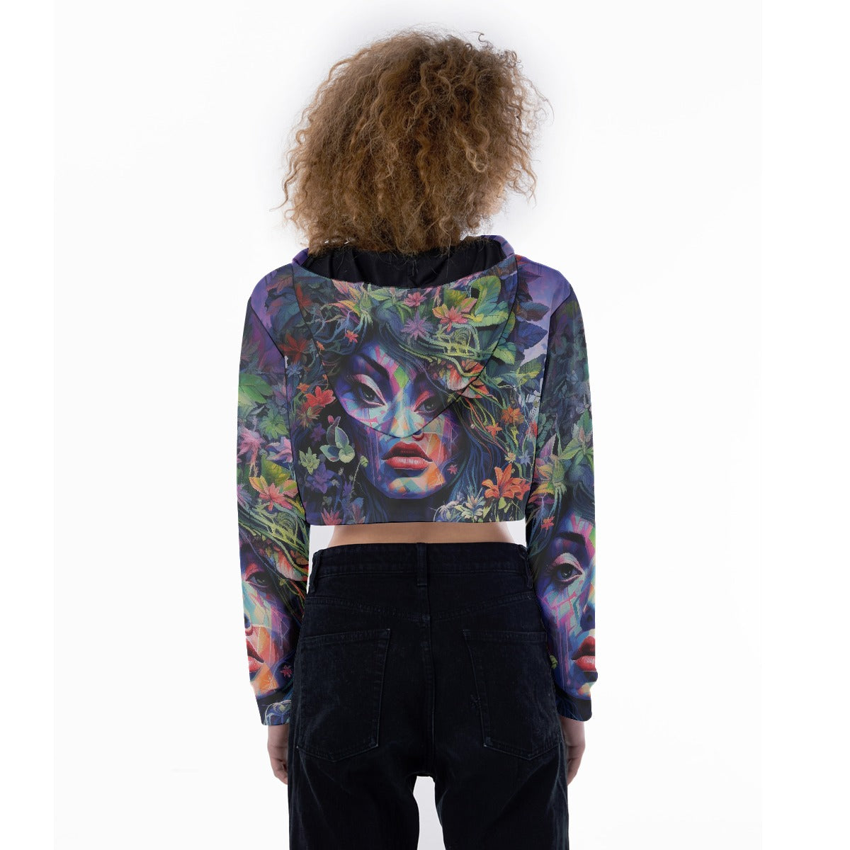All-Over Print Women's Crop Top Hoodie
