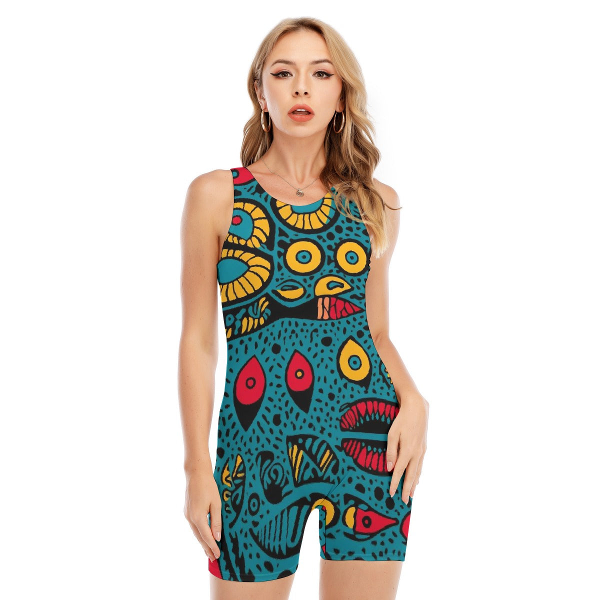 All-Over Print Women's Sleeveless One-piece Swimsuit
