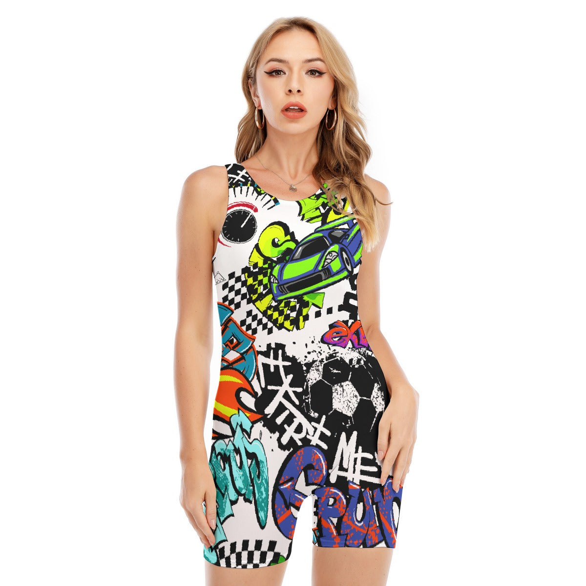 All-Over Print Women's Sleeveless One-piece Swimsuit