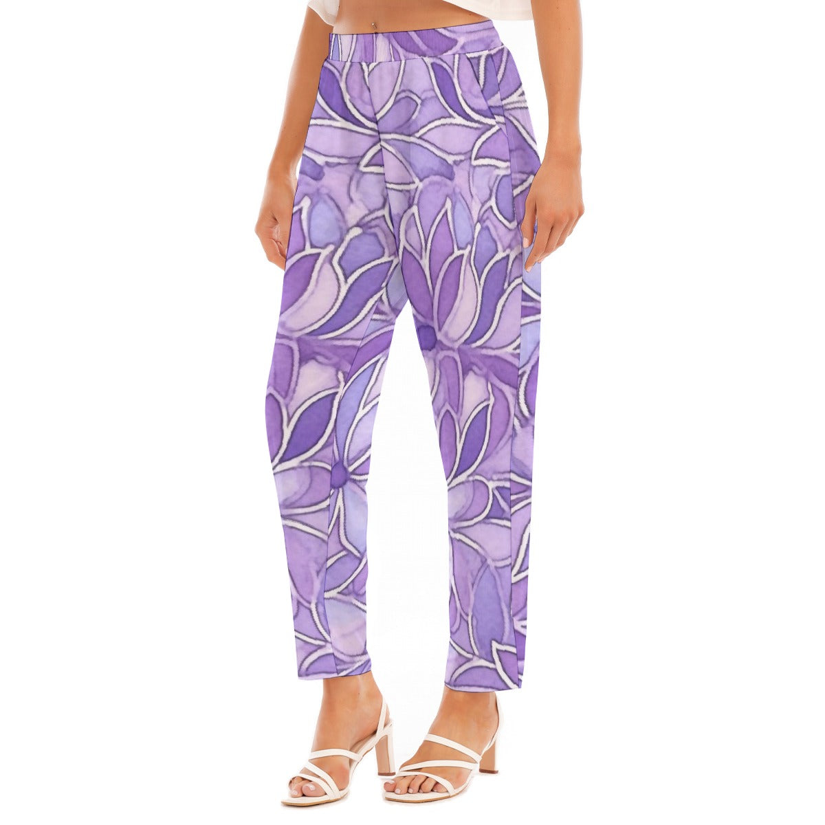 All-Over Print Women's Loose Straight-leg Pants