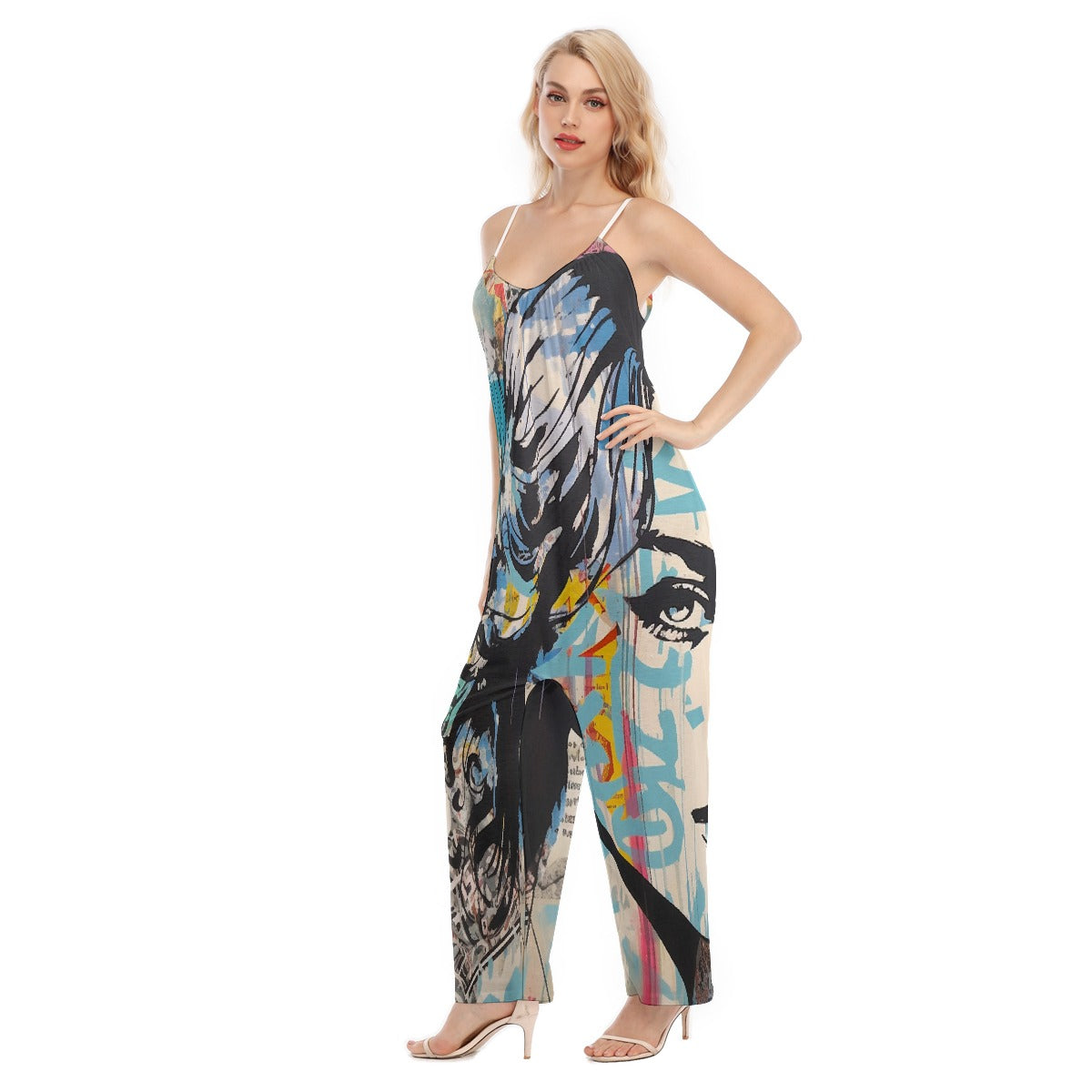 All-Over Print Women's Loose Cami Jumpsuit