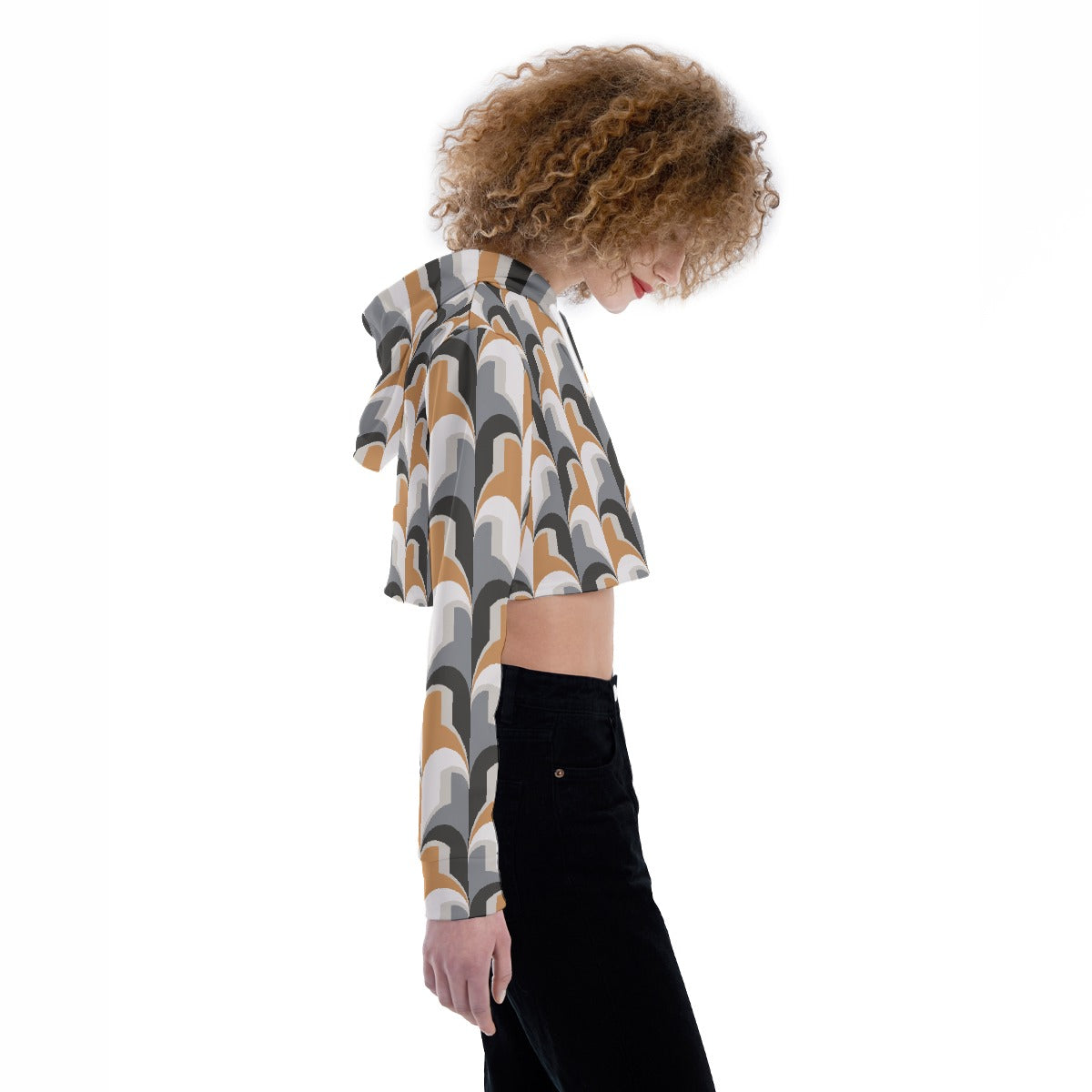 All-Over Print Women's Crop Top Hoodie