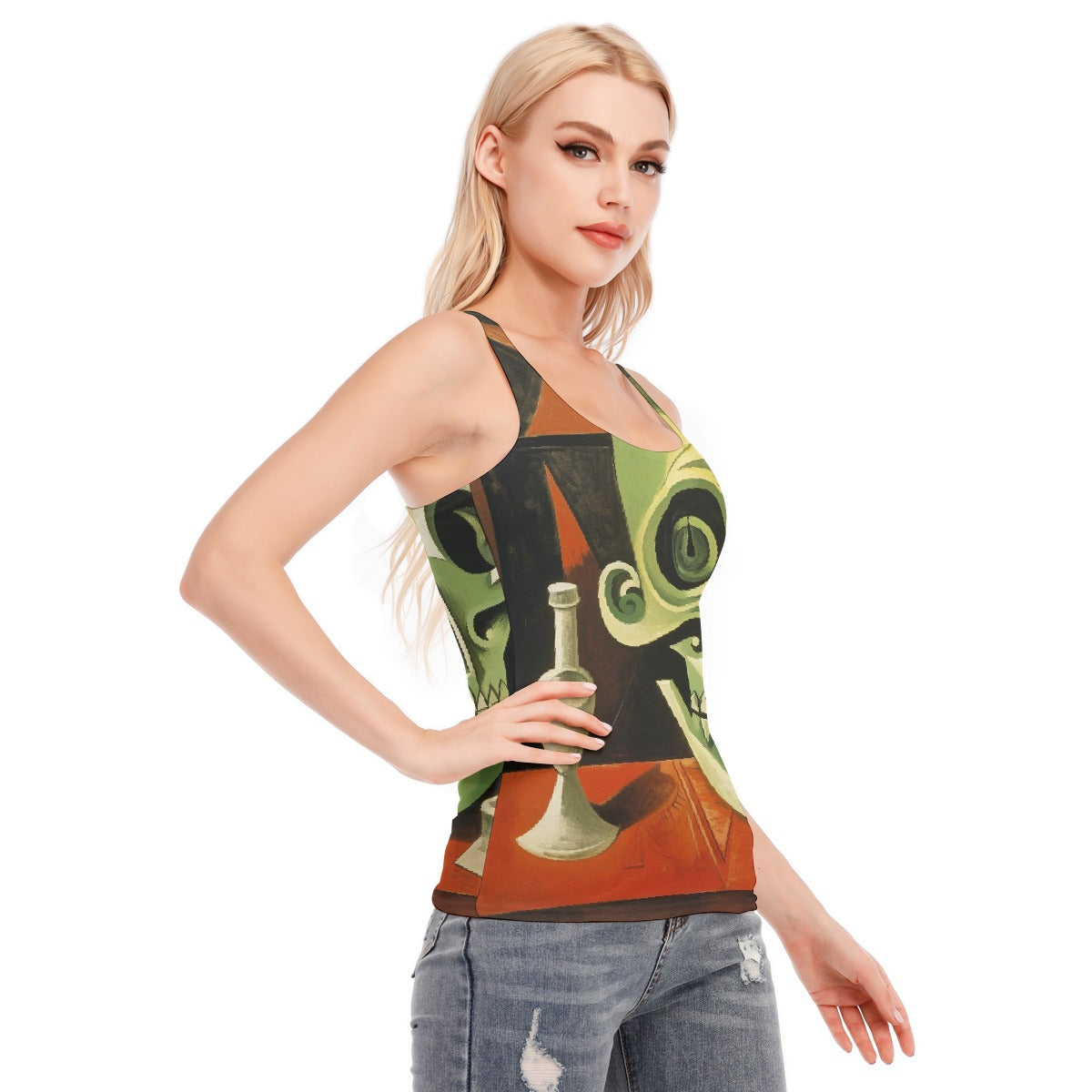 All-Over Print Women's Racer Vest | 190GSM Cotton