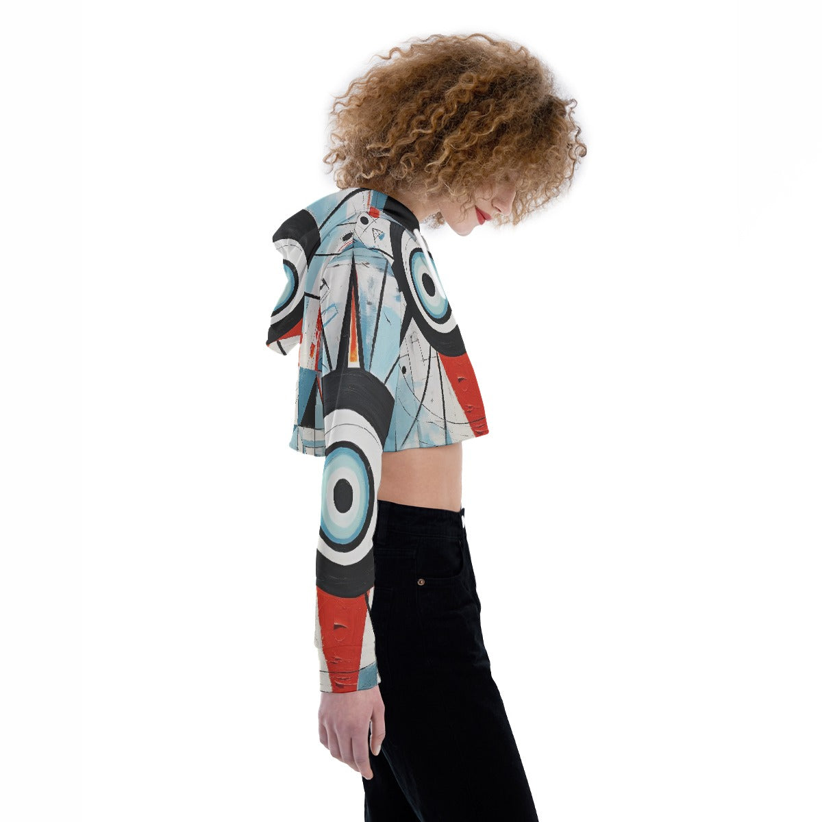 All-Over Print Women's Crop Top Hoodie