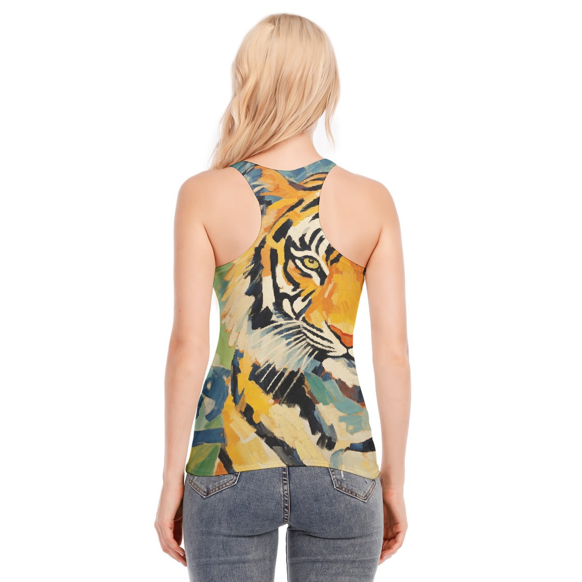 All-Over Print Women's Racer Vest | 190GSM Cotton