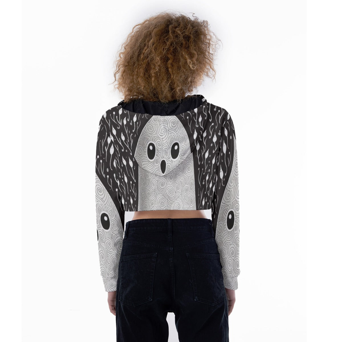 All-Over Print Women's Crop Top Hoodie