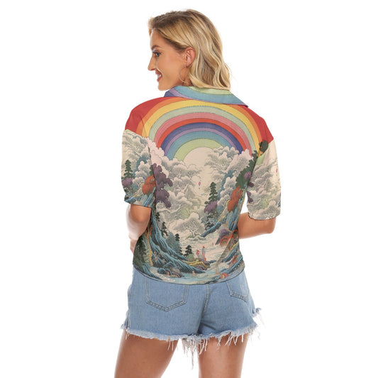 All-Over Print Women's V-neck Shirts