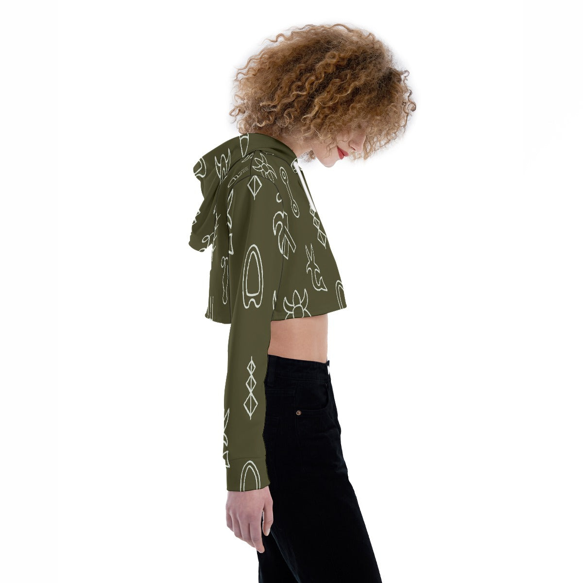 All-Over Print Women's Crop Top Hoodie