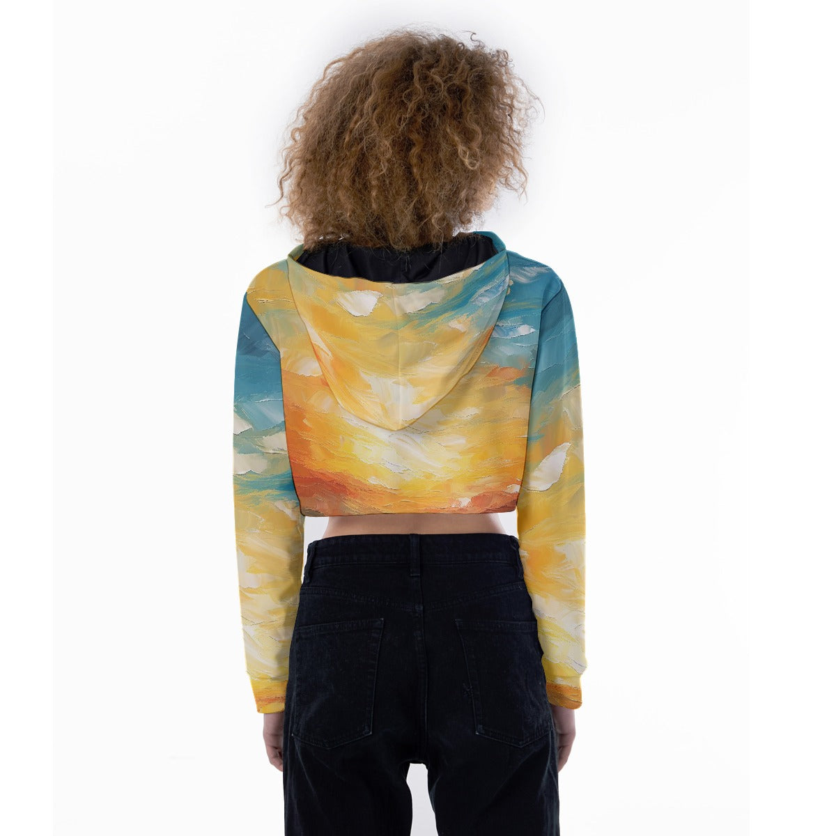 All-Over Print Women's Crop Top Hoodie