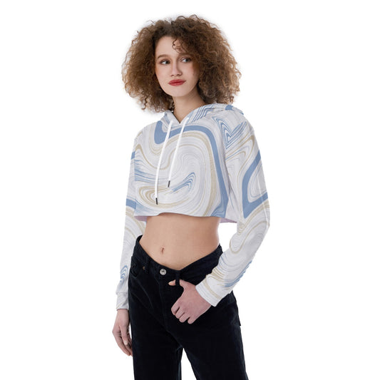 All-Over Print Women's Crop Top Hoodie