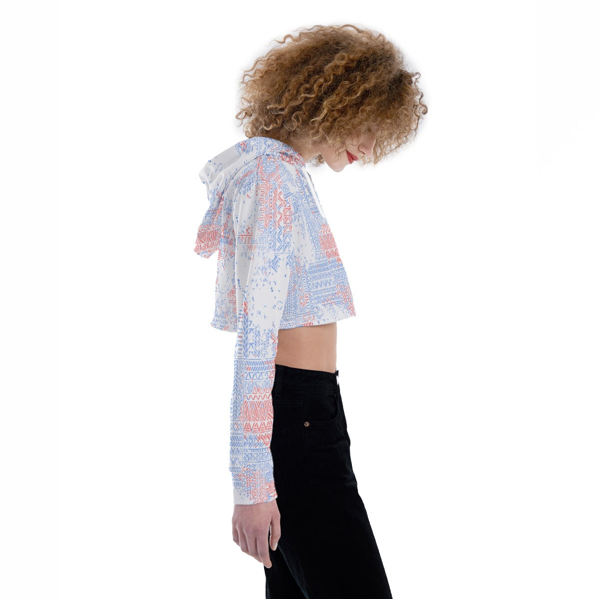 All-Over Print Women's Crop Top Hoodie