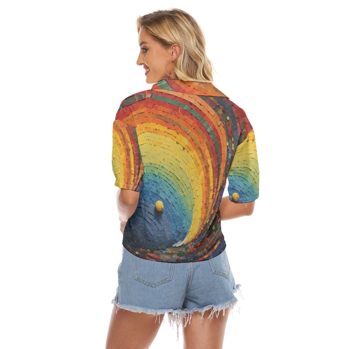All-Over Print Women's V-neck Shirts