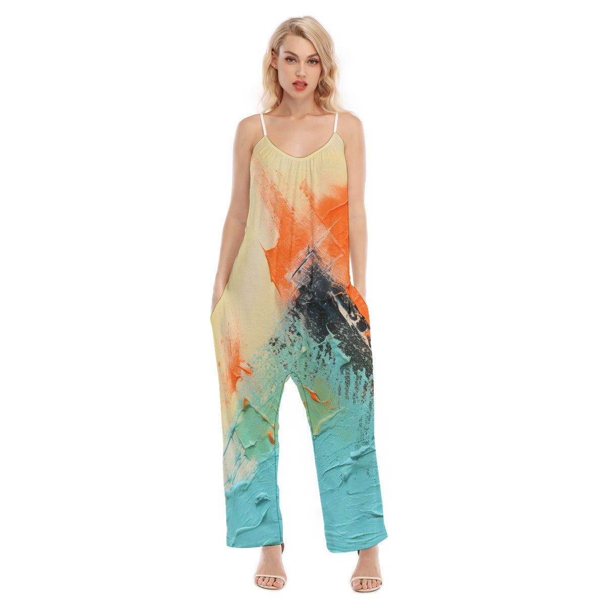 All-Over Print Women's Loose Cami Jumpsuit