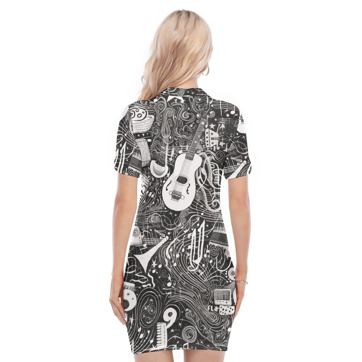 All-Over Print Women's Polo Collar Dress