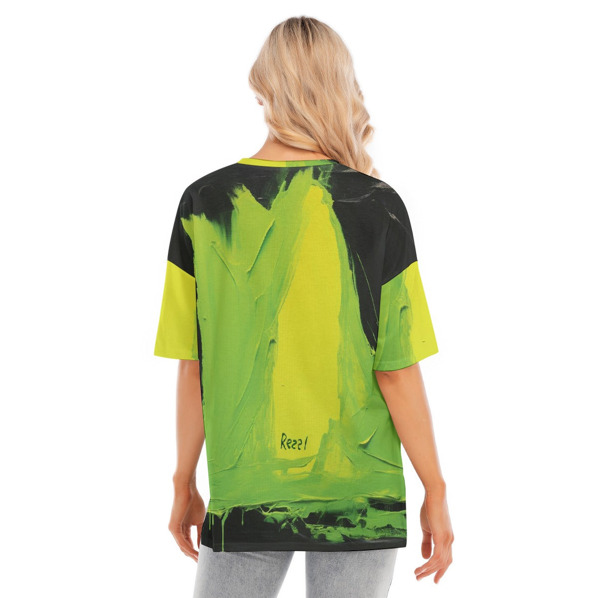 All-Over Print Women's Short Sleeves T-shirt With Hem Split