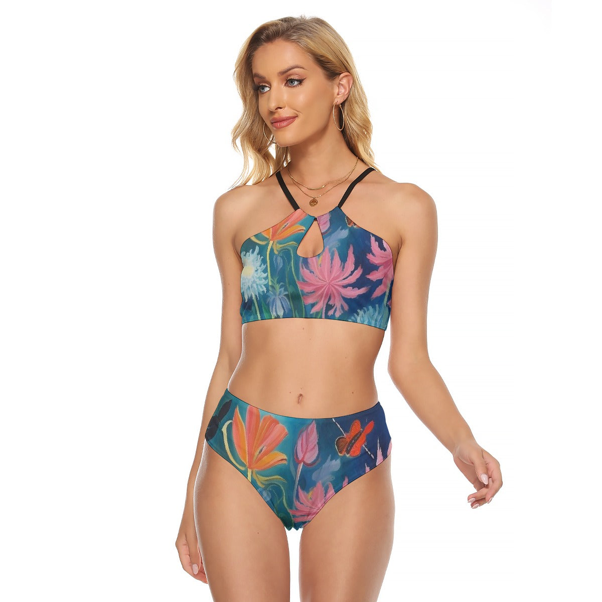 All-Over Print Women's Cami Keyhole One-piece Swimsuit