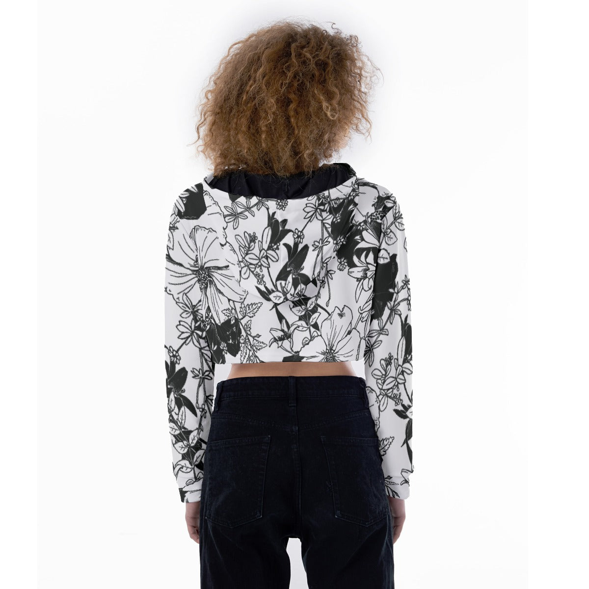 All-Over Print Women's Crop Top Hoodie
