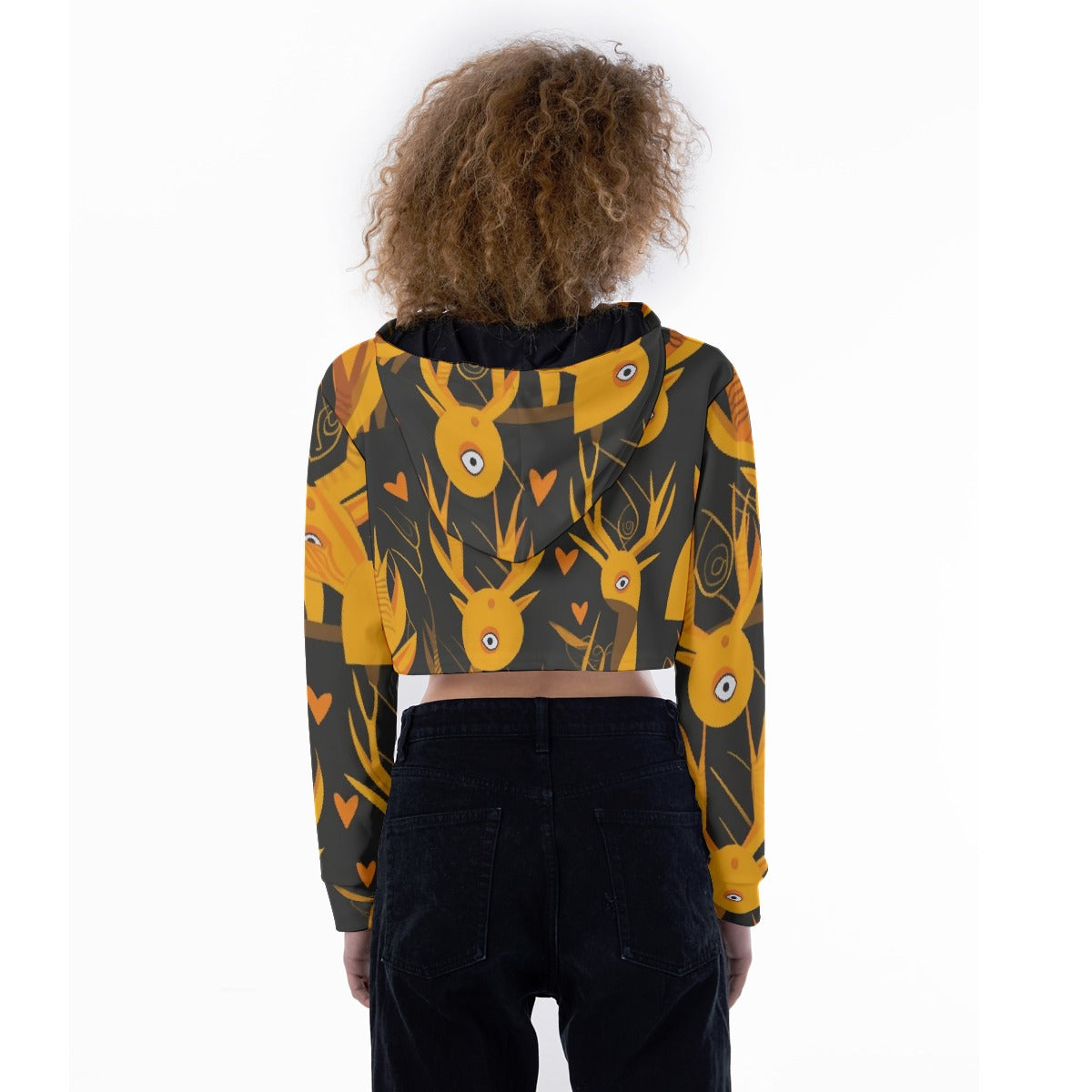 All-Over Print Women's Crop Top Hoodie