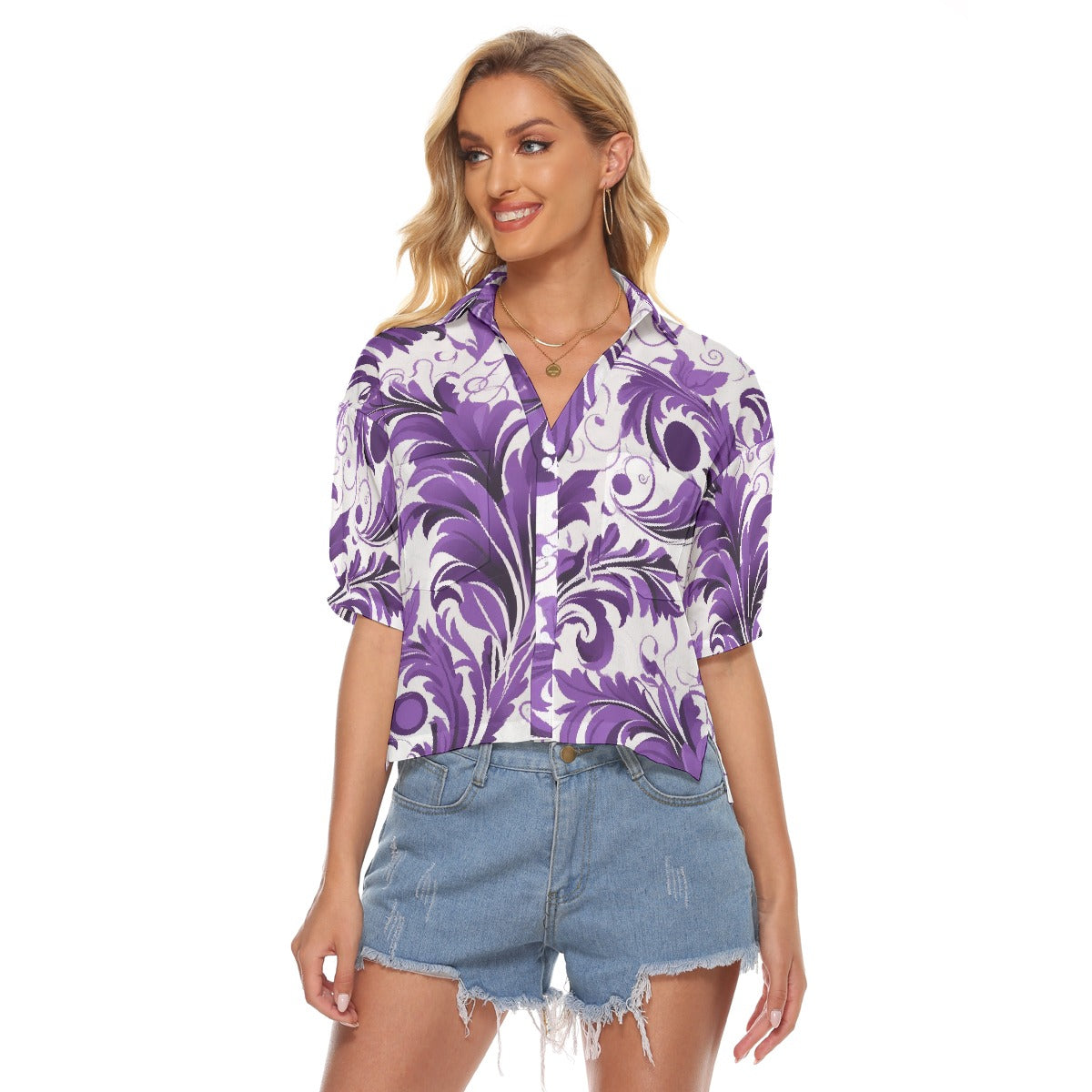 All-Over Print Women's V-neck Shirts