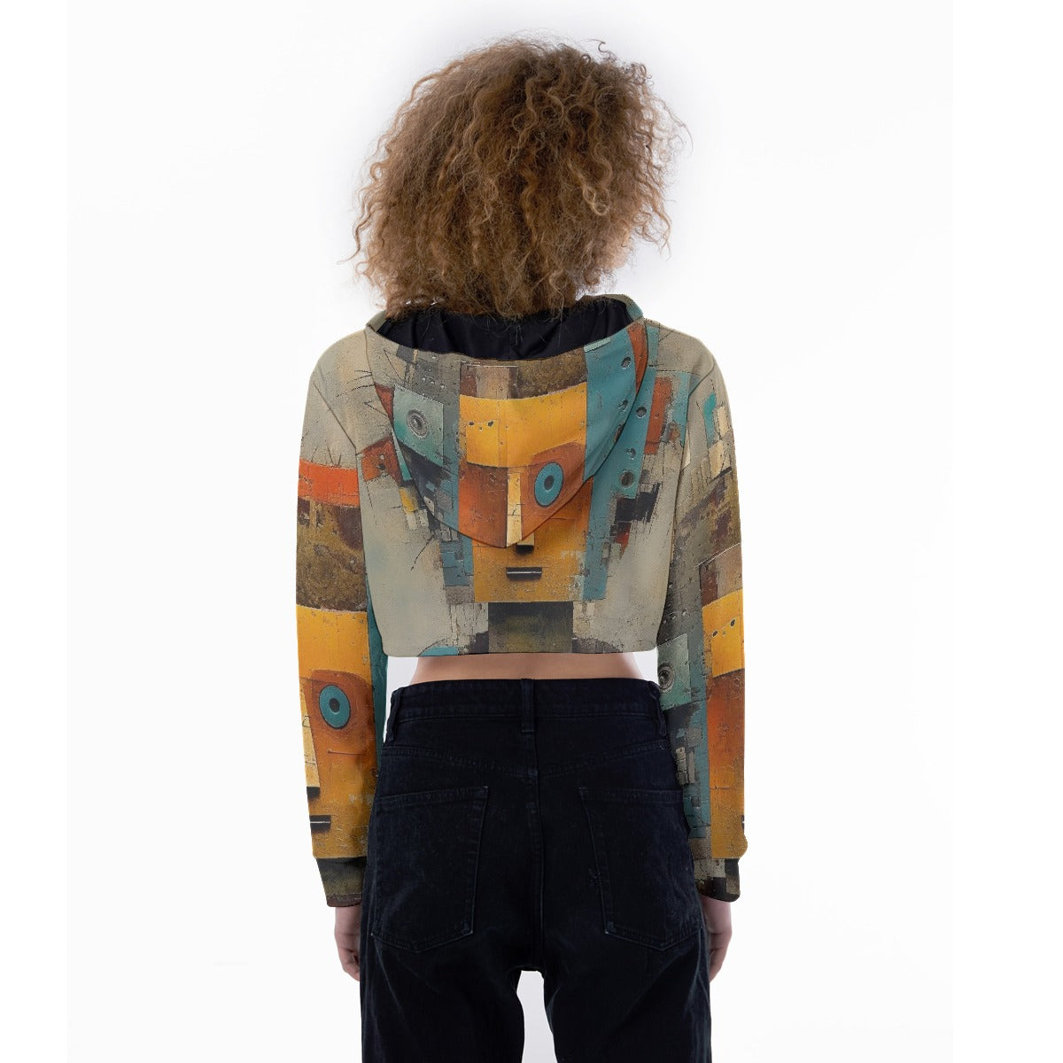 All-Over Print Women's Crop Top Hoodie