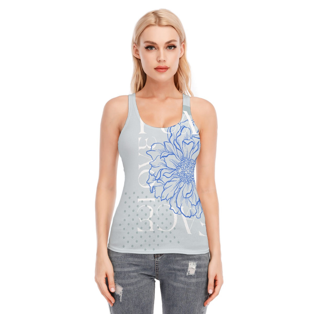 All-Over Print Women's Racer Vest | 190GSM Cotton