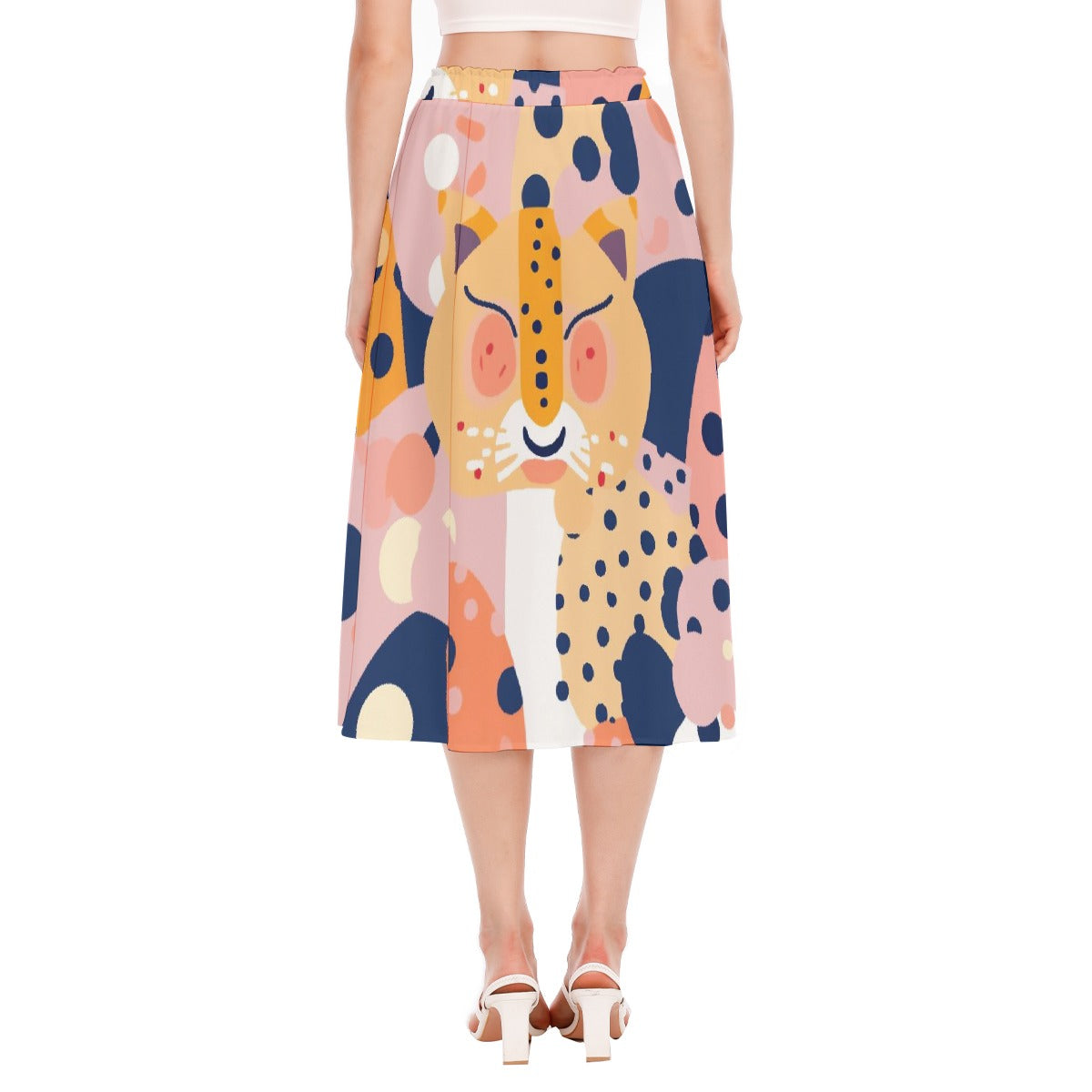 All-Over Print Women's Long Section Chiffon Skirt