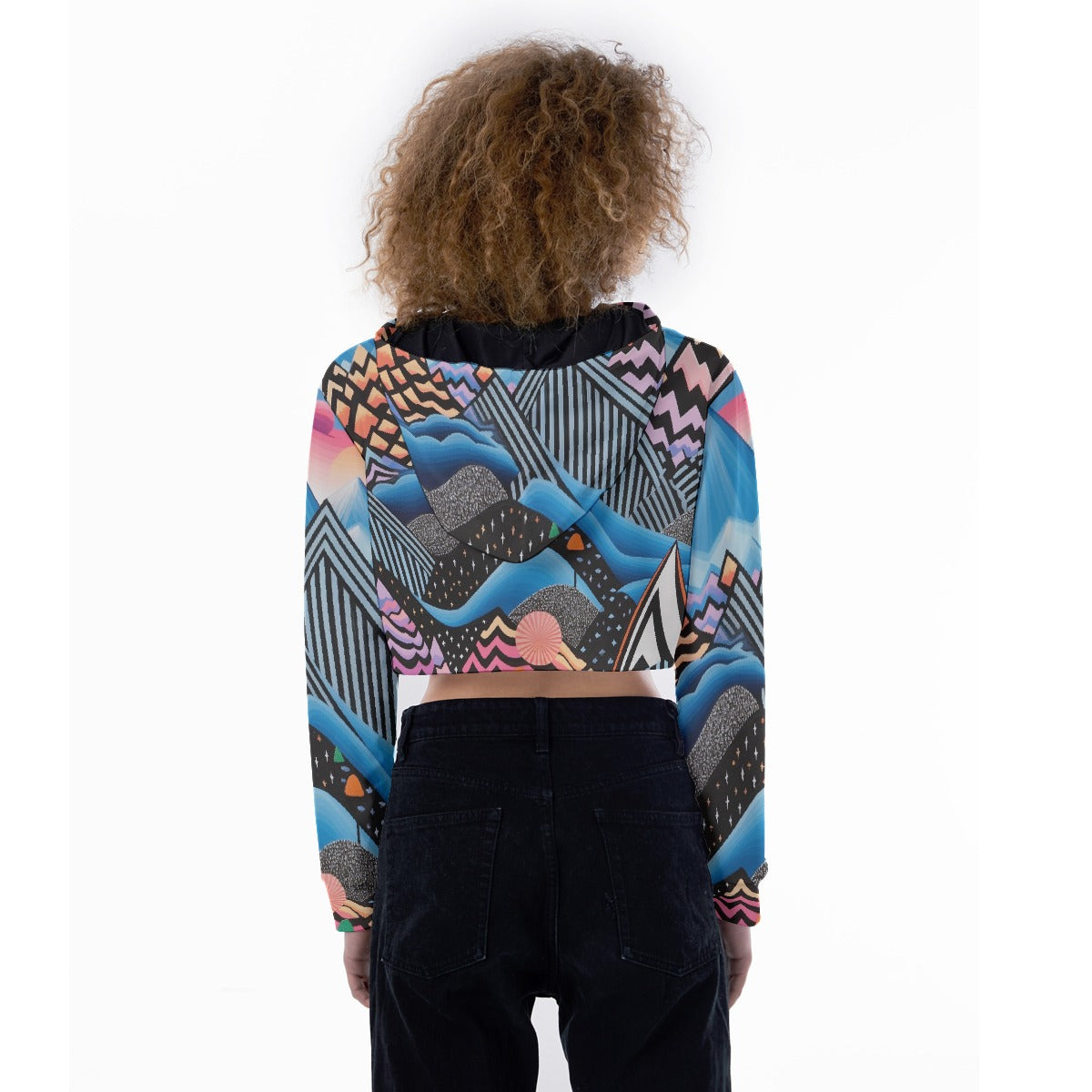 All-Over Print Women's Crop Top Hoodie