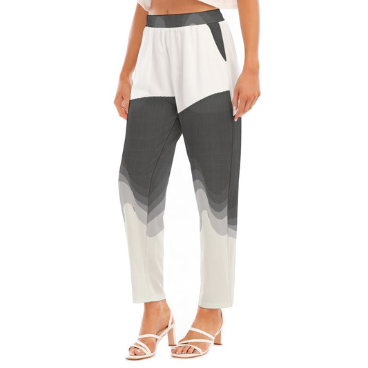 All-Over Print Women's Loose Straight-leg Pants