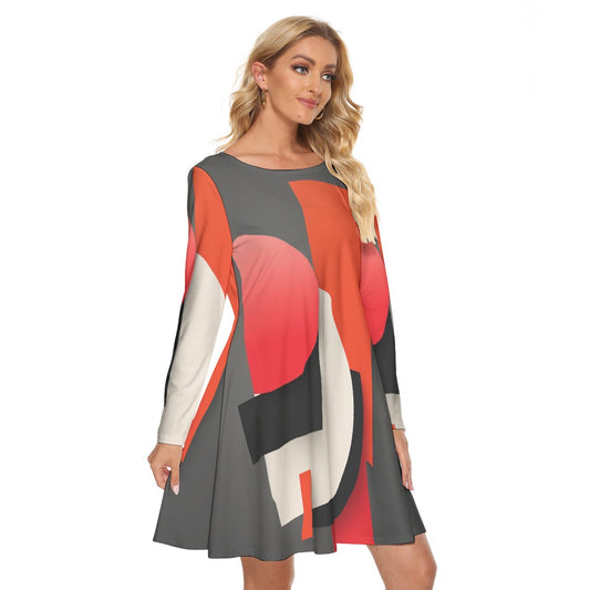 All-Over Print Women's Crew Neck Dress