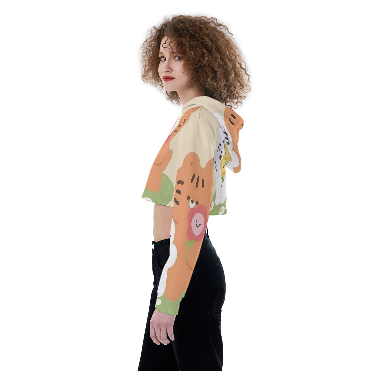 All-Over Print Women's Crop Top Hoodie