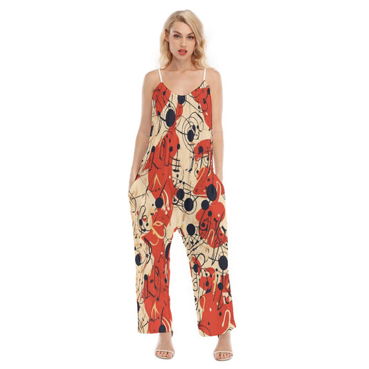 All-Over Print Women's Loose Cami Jumpsuit