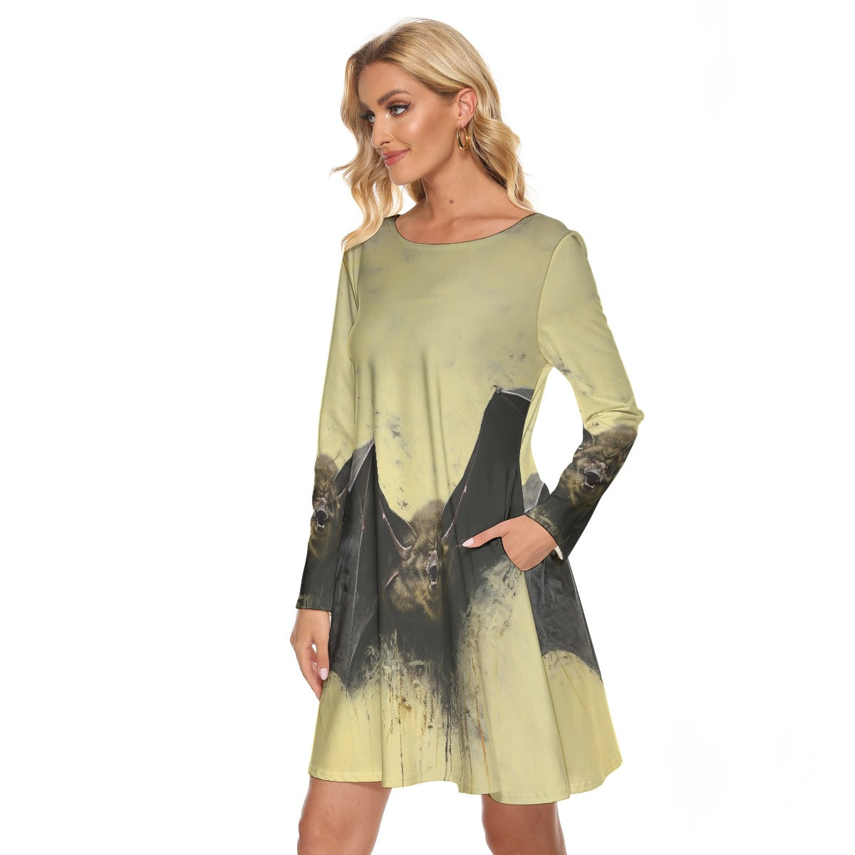 All-Over Print Women's Crew Neck Dress