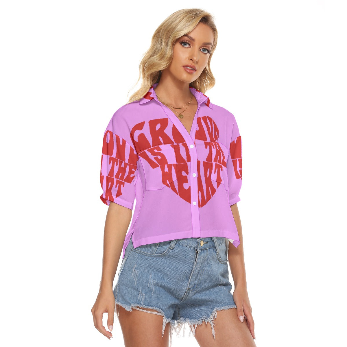 All-Over Print Women's V-neck Shirts