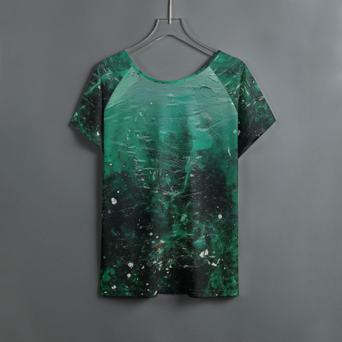 All-Over Print Women's Round Neck T-shirt With Raglan Sleeve