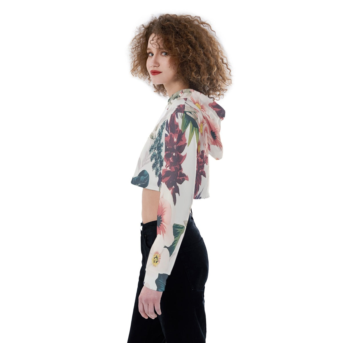 All-Over Print Women's Crop Top Hoodie