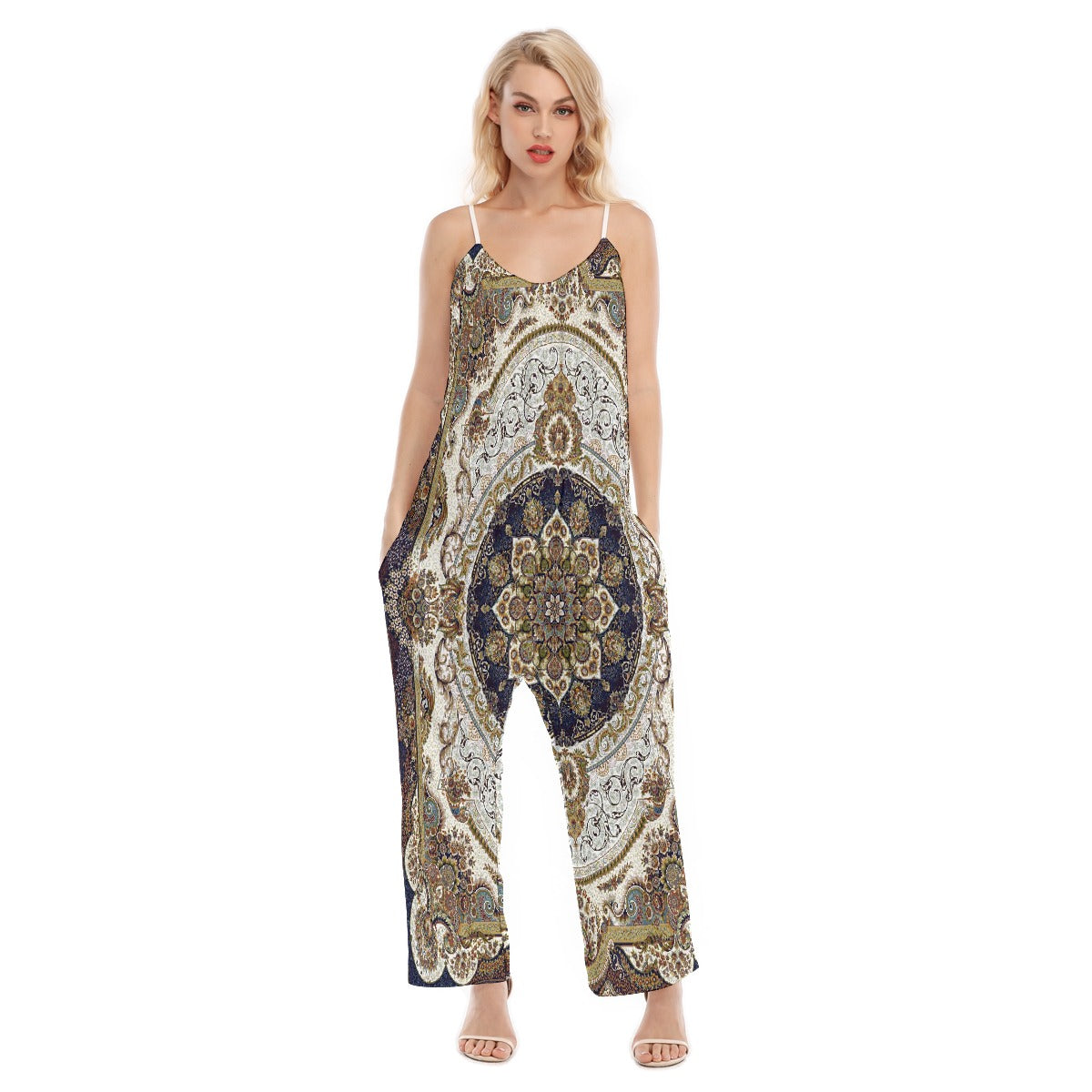 All-Over Print Women's Loose Cami Jumpsuit