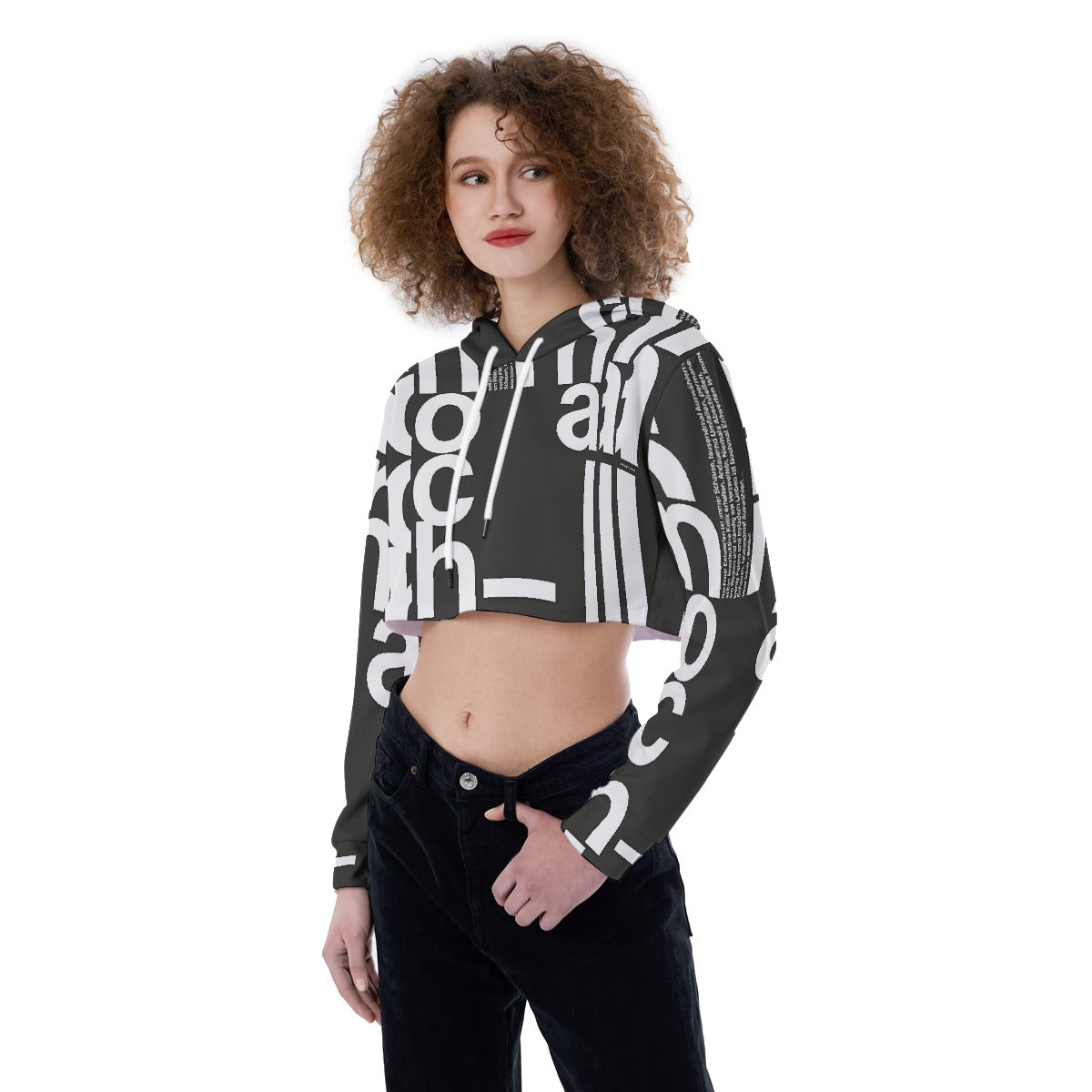 All-Over Print Women's Crop Top Hoodie