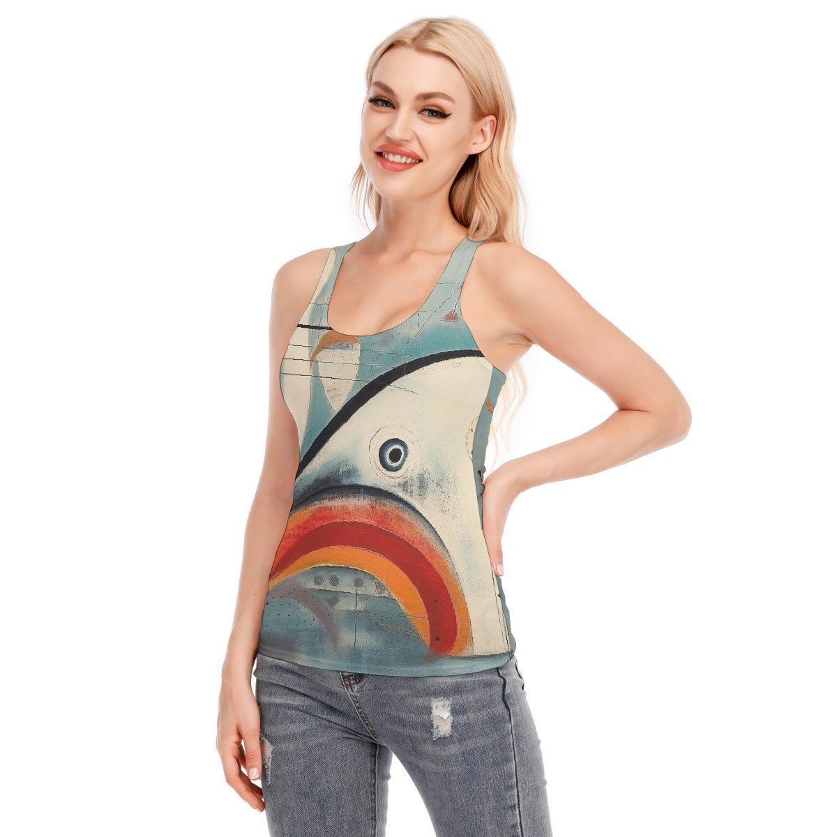 All-Over Print Women's Racer Vest | 190GSM Cotton