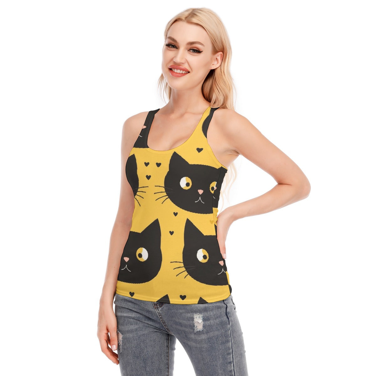 All-Over Print Women's Racer Vest | 190GSM Cotton
