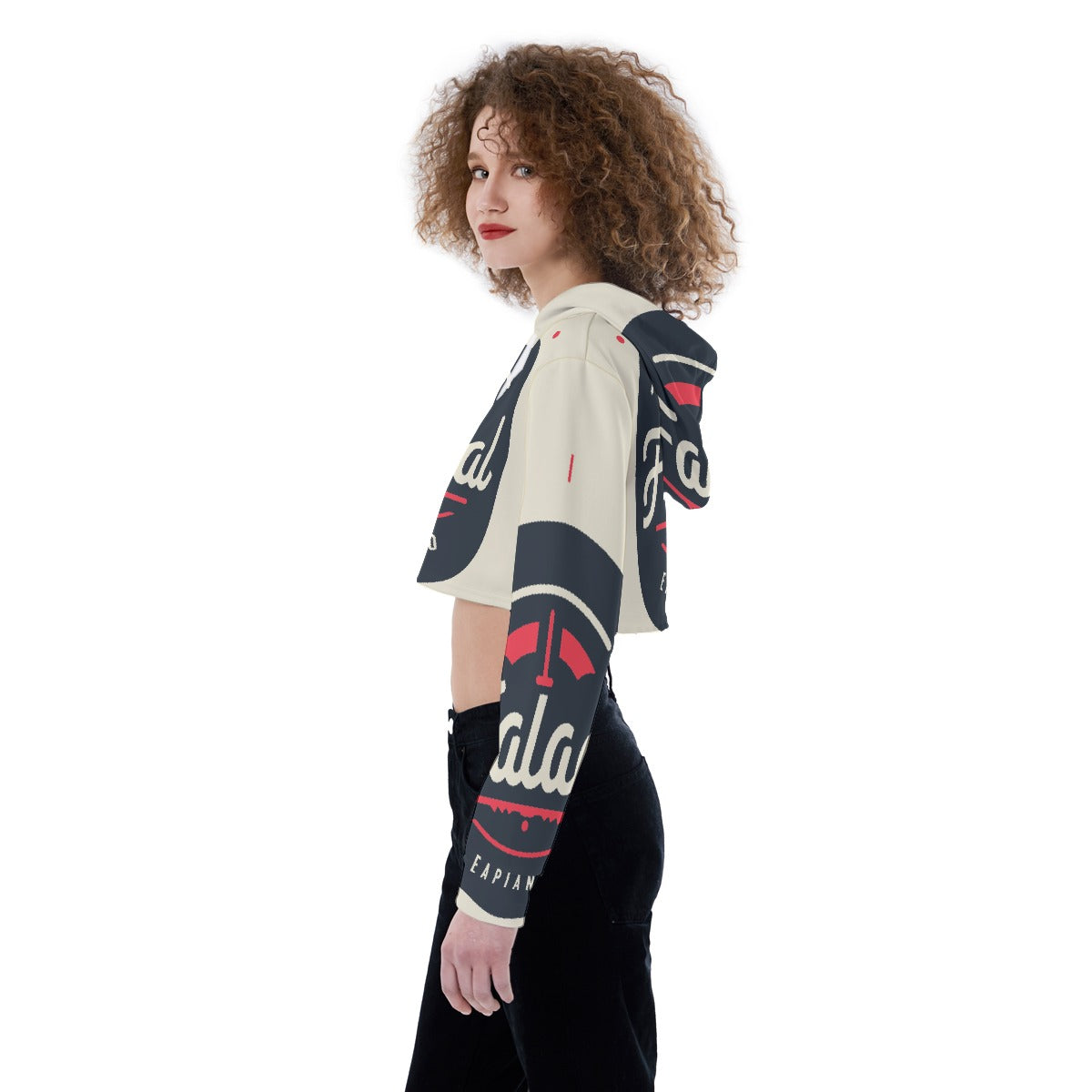 All-Over Print Women's Crop Top Hoodie