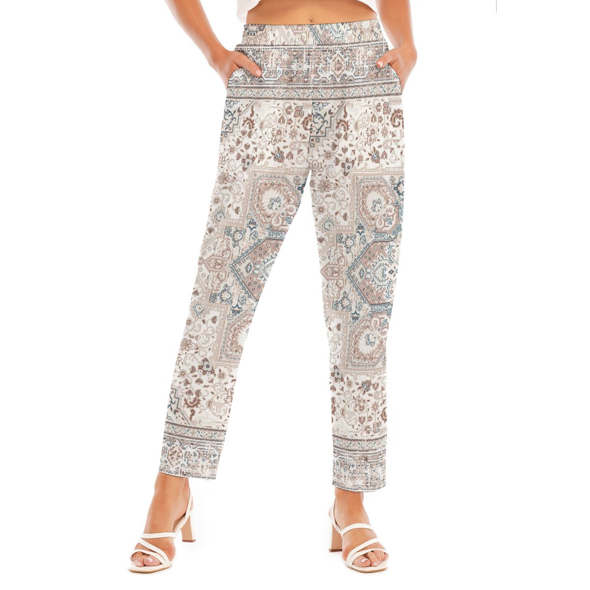 All-Over Print Women's Loose Straight-leg Pants