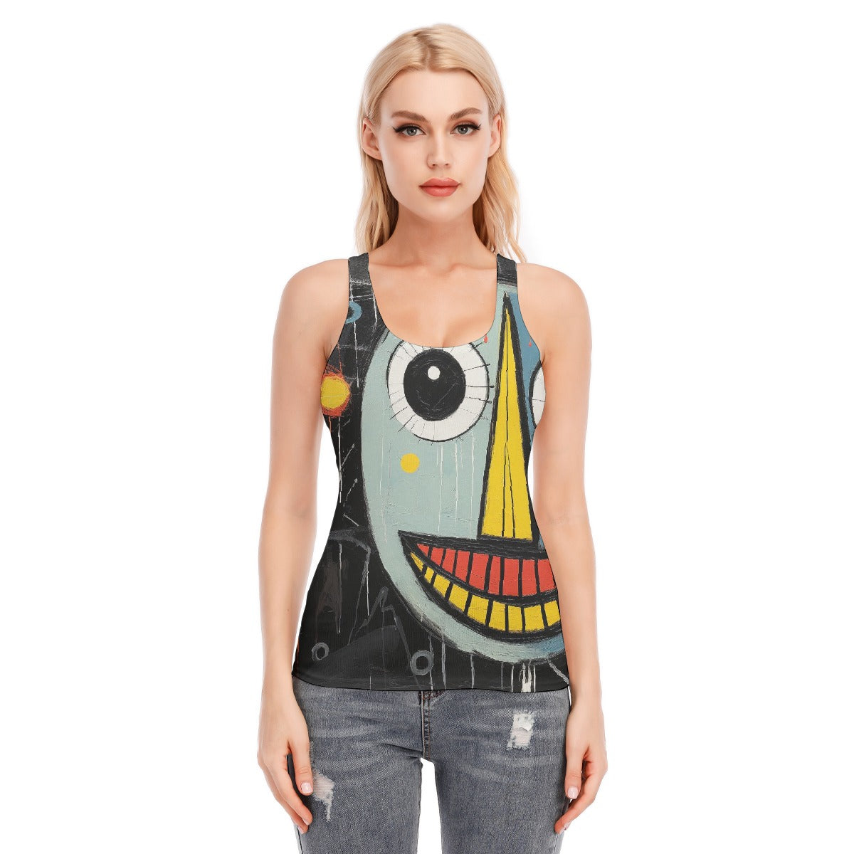 All-Over Print Women's Racer Vest | 190GSM Cotton