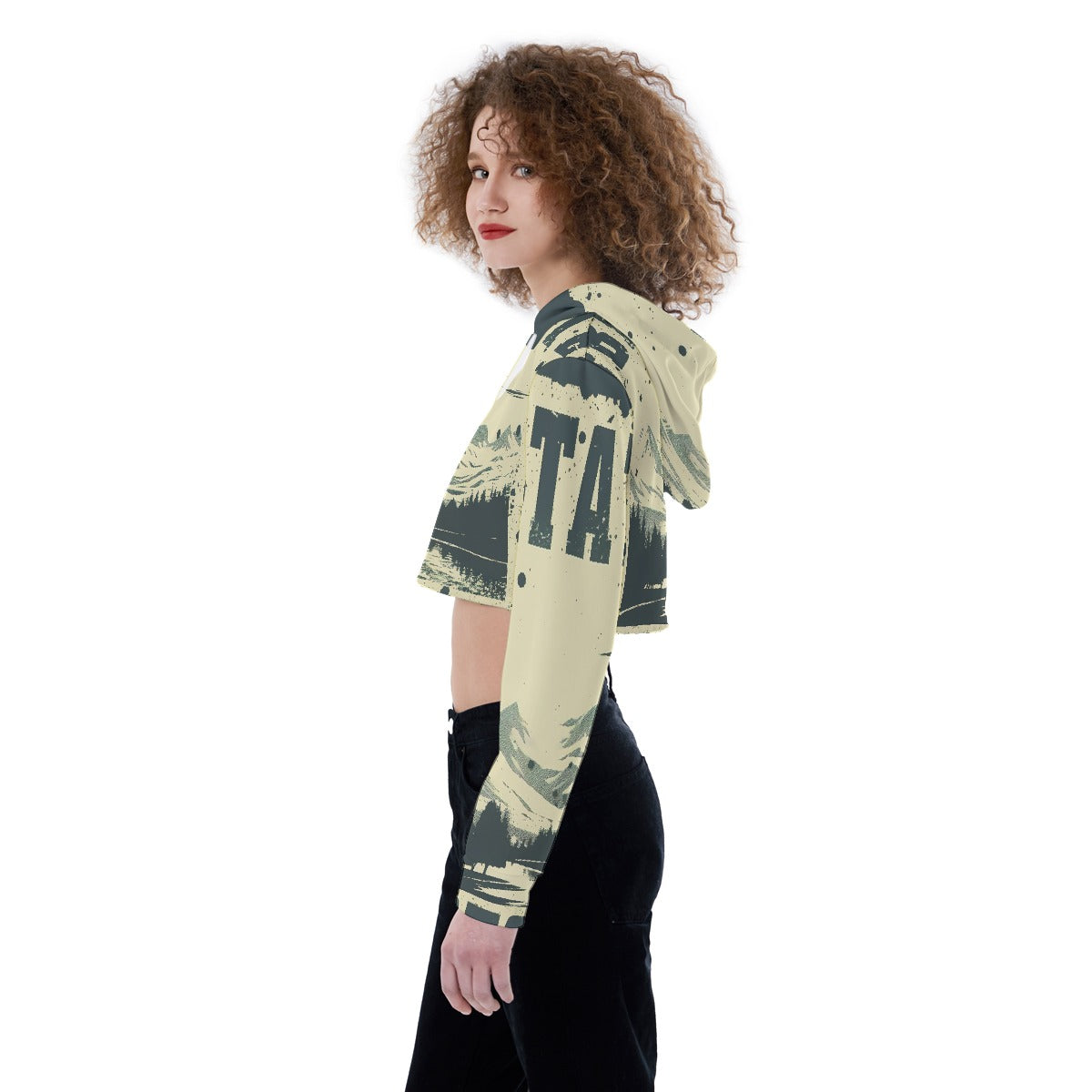 All-Over Print Women's Crop Top Hoodie