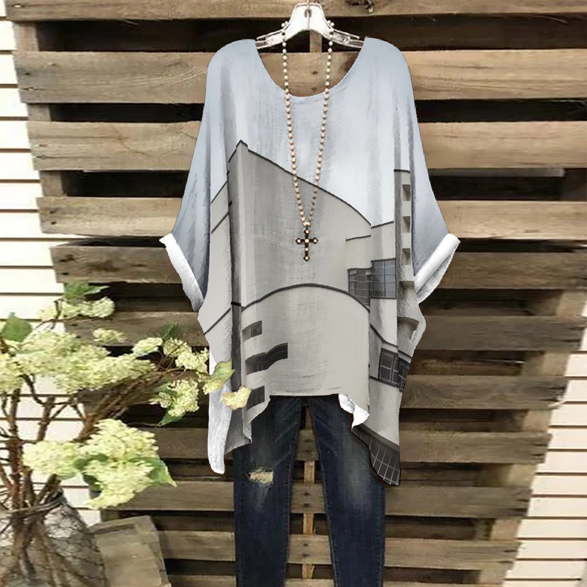 All-Over Print Women's Bat Sleeve Shirt