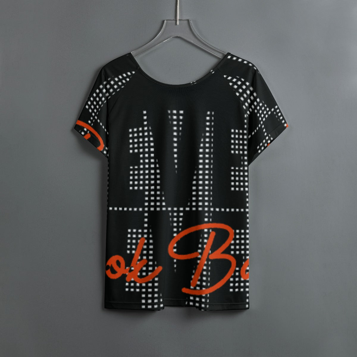 All-Over Print Women's Round Neck T-shirt With Raglan Sleeve