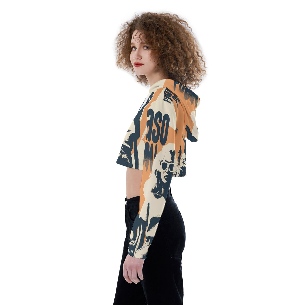 All-Over Print Women's Crop Top Hoodie