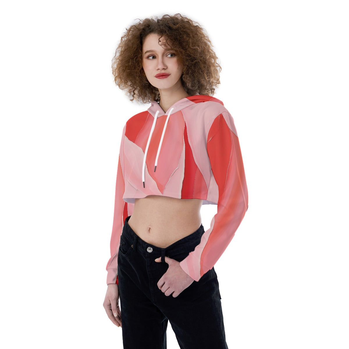 All-Over Print Women's Crop Top Hoodie
