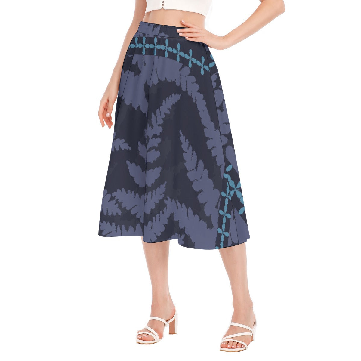 All-Over Print Women's Long Section Chiffon Skirt