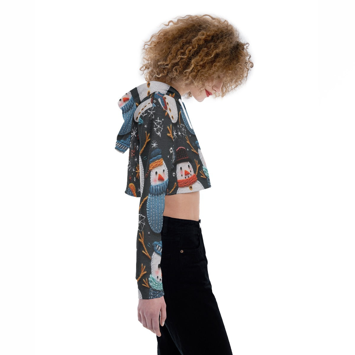 All-Over Print Women's Crop Top Hoodie